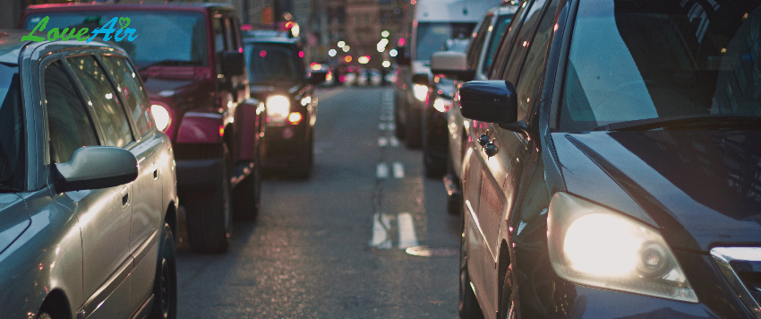 Brudne powietrze na ulicy