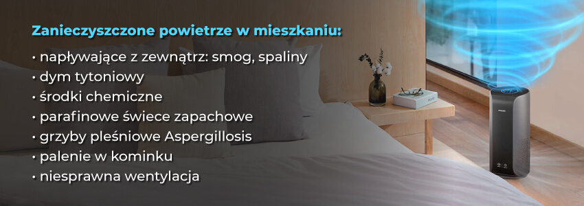 Zanieczyszczone powietrze w mieszkaniu