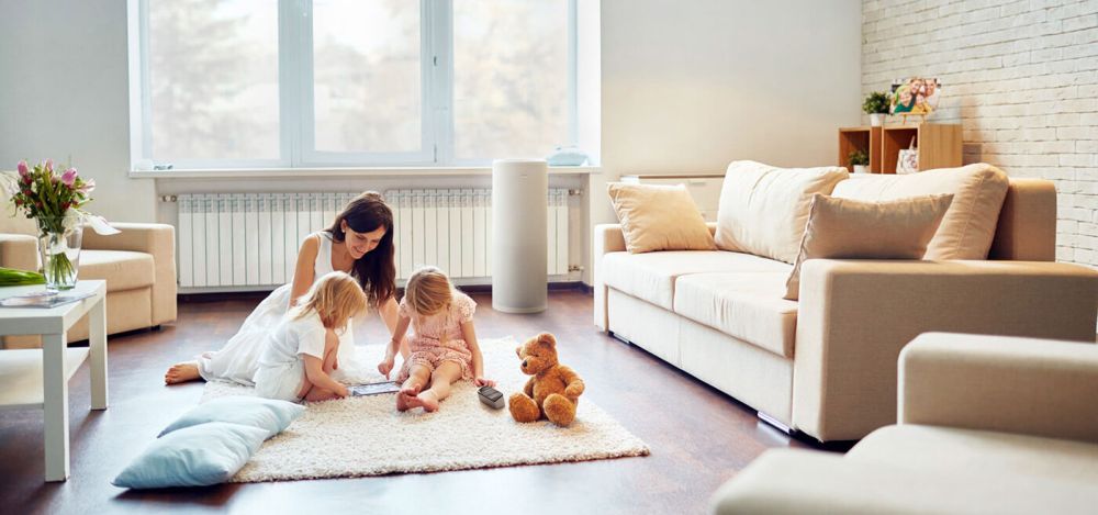 Bezpieczny oczyszczacz powietrza w otoczeniu dzieci