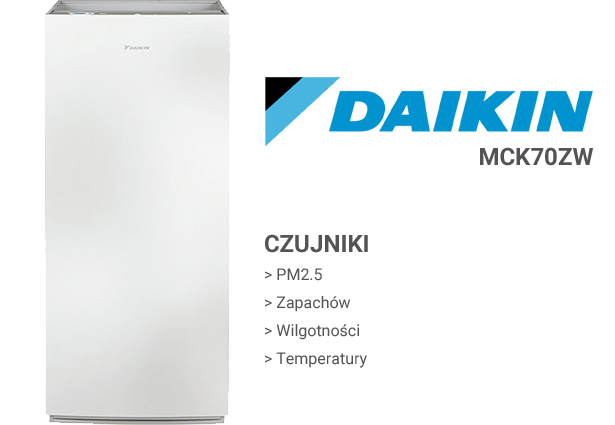 Czujniki w oczyszczaczu Daikin MCK70ZW
