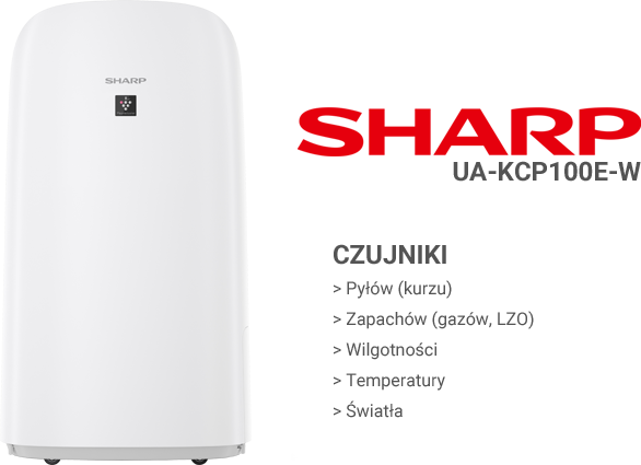 Czujniki w oczyszczaczu Sharp UA-KCP100E-W