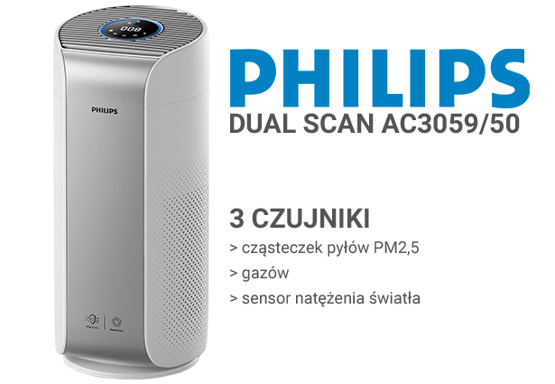 Philips Dual Scan AC3059/50 czujniki