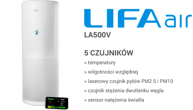 LIFAair LA500V czujniki
