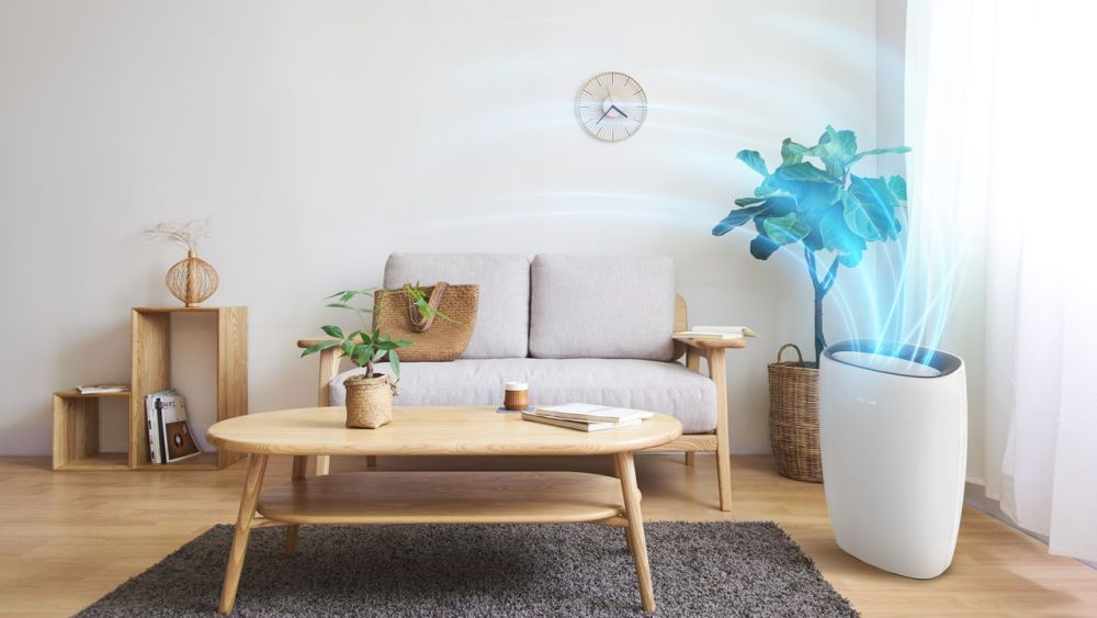 Oczyszczacz Toshiba CAF-X50XPL - aranżacja w salonie