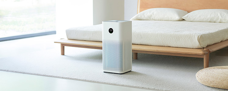 Oczyszczacz Xiaomi Air Purifier 3H - aranżacja w sypialni