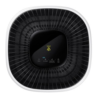 Samsung AX34R3020WW wyświetlacz wskazuje średnią jakość powietrza i tryb auto