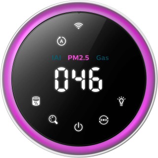 Philips AC3854/50 wyświetlacz wskazuje średnią jakość powietrza