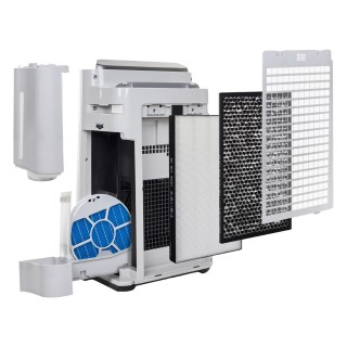 Sharp UA-HD40E-L - rozłożone filtry oraz zbiornik na wodę