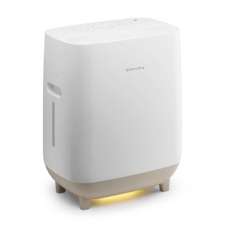 Coway APMS-0815C Hue&Healing - widok z boku, włączone oświetlenie