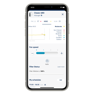 Zrzut z aplikacji Blueair