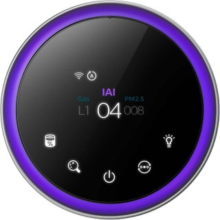 Philips AC3858/51 - wyświetlacz wskazuje średnią jakość powietrza, wskaźnik poziomu alergenów