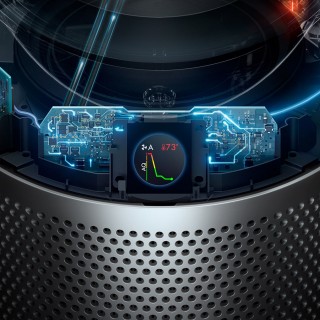 Dyson Purifier Hot+Cool HP07 - czujnik, działanie wyświetlacza