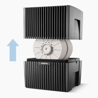 Venta Original LW15 antracyt - przekrój urządzenia, dysk nawilżający