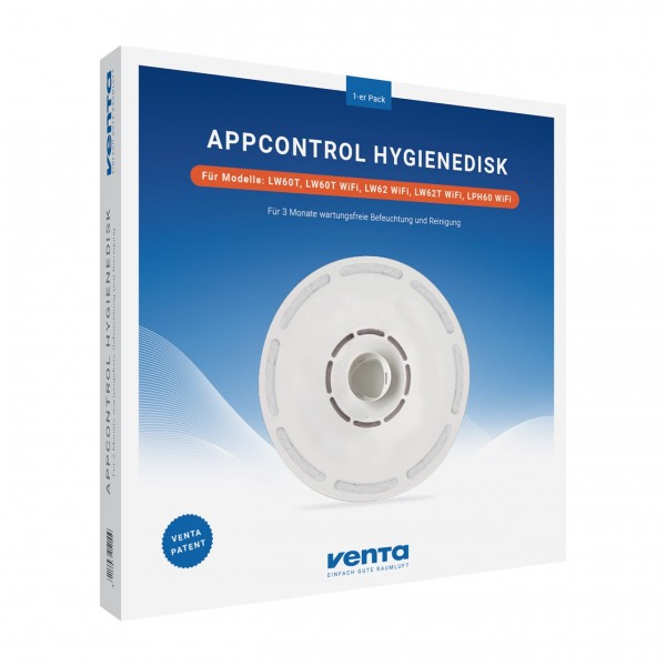 Dysk higieniczny Venta AppControl – 1 sztuka - pudełko