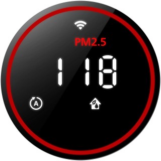 Philips AC3737/10 - wskaźnik poziomu PM2.5, zła jakość powietrza