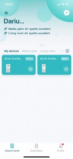 Zrzut z aplikacji Mi Home